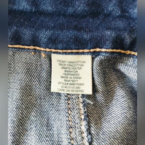 Mudd blue skirt denim stretch button front A-line size 7 - Picture 9 of 9